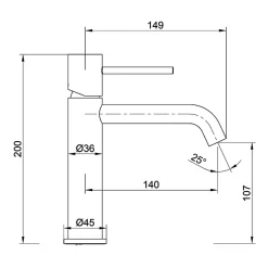 Mitigeur de Lavabo Anti-Calcaire Bec Bas Or Brossé IMEX MONZA BDM039-1OC