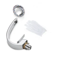 Mitigeur de lavabo Auralum max robinet lavabo en Laiton Chromé