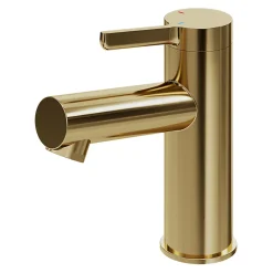 Mitigeur de lavabo avec mousseur orientable, taille M, doré, H.14,3 cm, GoodHome Maza