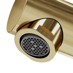 Mitigeur de lavabo avec mousseur orientable, taille M, doré, H.14,3 cm, GoodHome Maza
