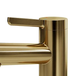 Mitigeur de lavabo avec mousseur orientable, taille M, doré, H.14,3 cm, GoodHome Maza