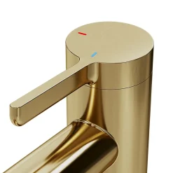 Mitigeur de lavabo avec mousseur orientable, taille M, doré, H.14,3 cm, GoodHome Maza