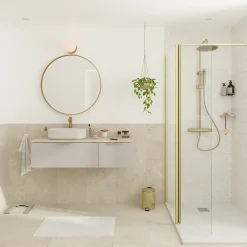 Mitigeur de lavabo avec mousseur orientable, taille XL, doré, H.25,7 cm, GoodHome Maza