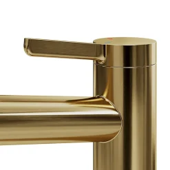 Mitigeur de lavabo avec mousseur orientable, taille XL, doré, H.25,7 cm, GoodHome Maza