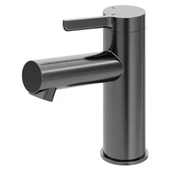 Mitigeur de lavabo avec mousseur orientable, taille M, gun metal, H.14,3 cm, GoodHome Maza