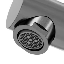 Mitigeur de lavabo avec mousseur orientable, taille M, gun metal, H.14,3 cm, GoodHome Maza