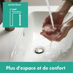 Mitigeur de lavabo avec tirette et vidage bronze brossé, Hansgrohe Talis E 110 EcoSmart