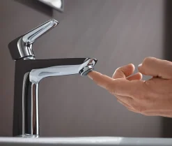 Mitigeur de lavabo avec tirette et vidage chromé, Hansgrohe Talis E 110 EcoSmart