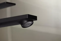 Mitigeur de lavabo avec tirette et vidage noir mat, Hansgrohe Rebris E 110 CoolStart