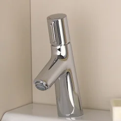 Mitigeur de lavabo avec tirette et vidage chromé Hansgrohe Talis S Ø4,6 x H.19 cm