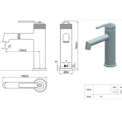 Mitigeur de lavabo bas cuivre brossé Essebagno Molette