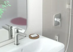 Mitigeur de lavabo chromé Hansgrohe MySport L Fine