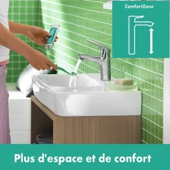 Mitigeur de lavabo chromé Novus 100 Hansgrohe