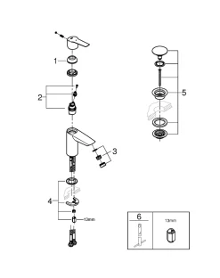 Mitigeur de lavabo chromé Grohe Start