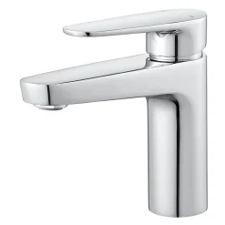 Mitigeur de lavabo chromé taille M avec bonde clic-clac, GoodHome Cavally