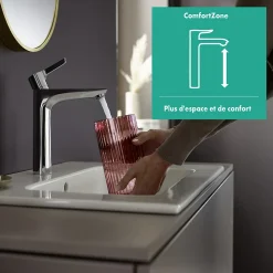 Mitigeur de lavabo chromé Hansgrohe Waterforms XL