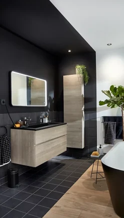 Mitigeur de lavabo chromé taille M avec bonde clic-clac, GoodHome Teesta