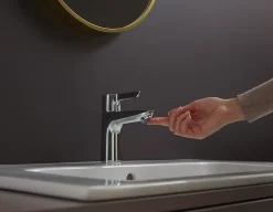 Mitigeur de lavabo chromé Hansgrohe Waterforms L CoolStart