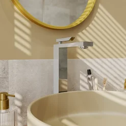 Mitigeur de lavabo chromé GoodHome Kolima XL
