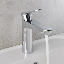 Mitigeur de lavabo chromé GoodHome Cavally L