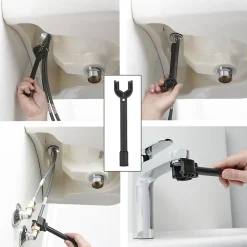 Mitigeur de lavabo chromé GoodHome Cavally L