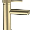 Mitigeur de lavabo doré avec bonde clic clac, MTK Élégance