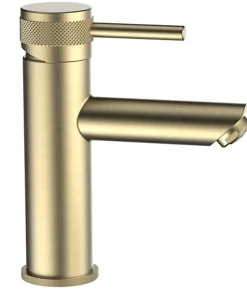 Mitigeur de lavabo doré avec bonde clic clac, MTK Élégance
