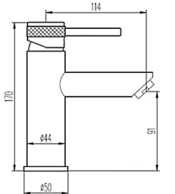 Mitigeur de lavabo doré avec bonde clic clac, MTK Élégance