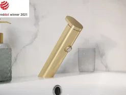 Mitigeur de lavabo doré brossé GoodHome Nyasa