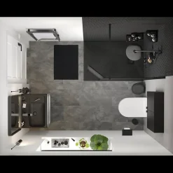 Mitigeur de lavabo H.17,4 cm, gun metal, GoodHome Kolima
