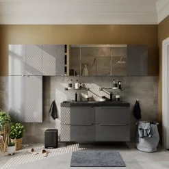 Mitigeur de lavabo H.17,4 cm, gun metal, GoodHome Kolima