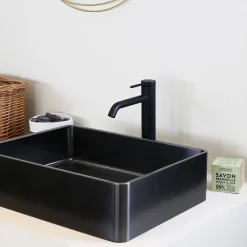 Mitigeur de lavabo H.27,6 cm, noir, Essebagno Lollipop