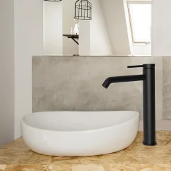 Mitigeur de lavabo H.27,6 cm, noir, Essebagno Lollipop