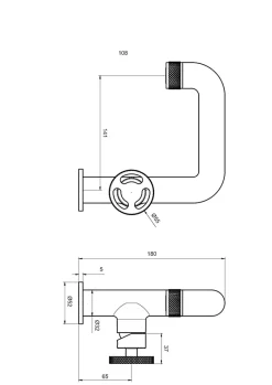 Mitigeur de lavabo H.18 cm,doré Essebagno Factory