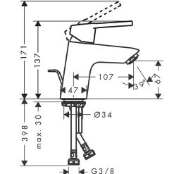 Mitigeur de lavabo Hansgrohe Logis Loop