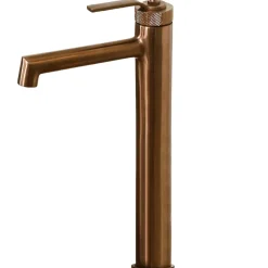 Mitigeur de lavabo haut cuivre brossé Essebagno Molette