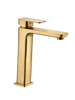 Mitigeur de lavabo haut XL doré brossé Edouard Rousseau Deok