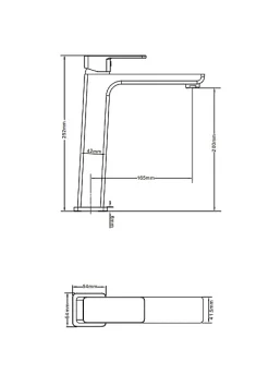 Mitigeur de lavabo haut XL doré brossé Edouard Rousseau Deok