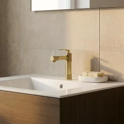 Mitigeur de lavabo Laiton GoodHome Sauga