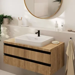 Mitigeur de lavabo lave-mains noir mat Hansgrohe Vernis Blend 70