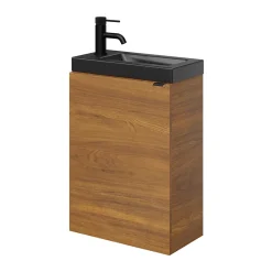 Mitigeur de lavabo M noir mat, GoodHome Selenga