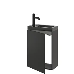 Mitigeur de lavabo M noir mat, GoodHome Selenga
