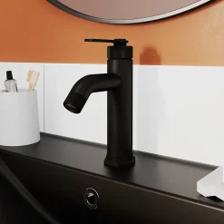 Mitigeur de lavabo M noir mat, GoodHome Selenga