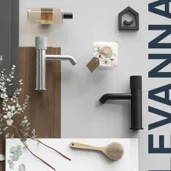 Mitigeur de lavabo M, noir, GoodHome Levanna