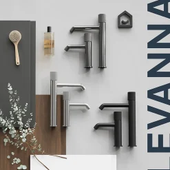 Mitigeur de lavabo M, noir, GoodHome Levanna