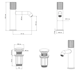 Mitigeur de lavabo M, noir, GoodHome Levanna