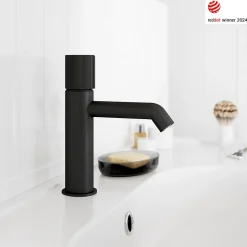 Mitigeur de lavabo M, noir, GoodHome Levanna
