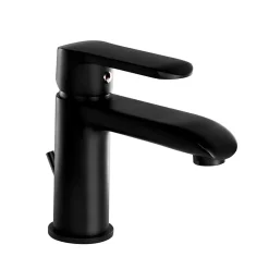 Mitigeur de lavabo mécanique H.14,6 cm, noir mat, Kramer Colors