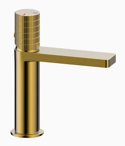 Mitigeur de lavabo mécanique laiton brossé, Edouard Rousseau Orcus