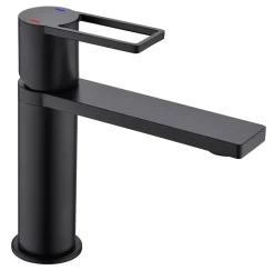 Mitigeur de lavabo mécanique noir, Edouard Rousseau Styl